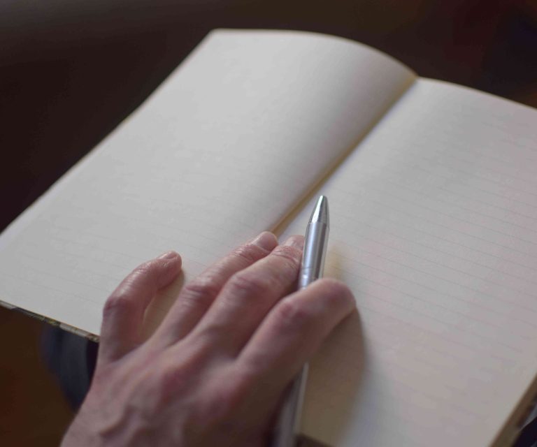 Therapiesitzung in Berlin-Mitte Notizbuch in Coachingsession